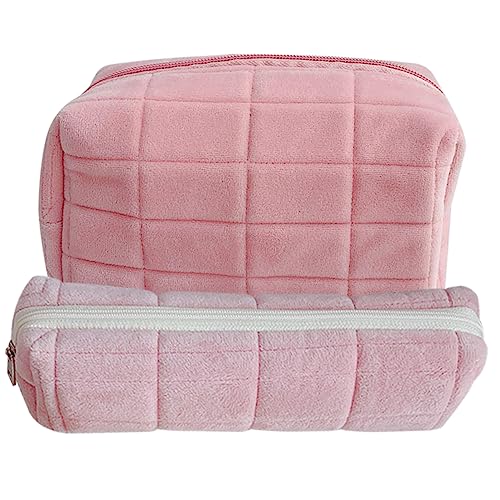 Generisch 2 Stück üsch Kosmetiktasche Große Make Up Tasche Mit Innentasche Für Damen Tragbare Aufbewahrung Für Kosmetik Und Schreibwaren Perfekt Für Reisen Und Zuhause von Generisch