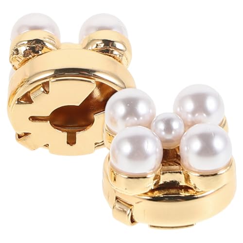 Generisch 2 Stücke Blumen Manschettenknöpfe Legierung für Damen für Formelle Kleider Hochzeiten und Partys Verziert mit Künstlichen Perlen für Einen Feinen Look von Generisch