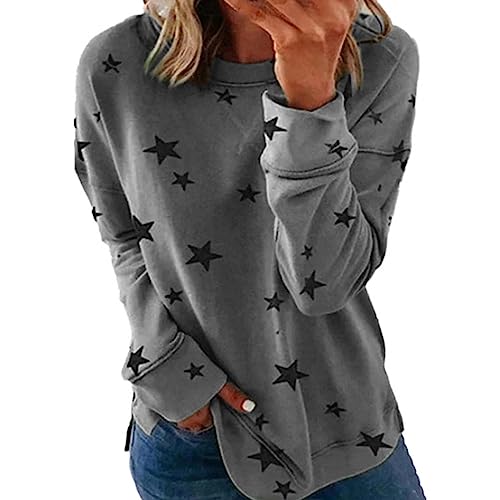 Generisch 2023 Angebote 15 Euro Geschenk-gutschein Sweatshirts Für Damen Langärmelig Oversized Ohne Kapuze Bluse Weiche Harajuku Freizeit Hochwertiger Damenjacke übergangsjacke Sale von Generisch