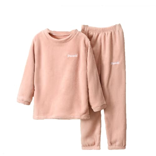 Generisch 2024 Flauschige Schlafanzug Kinder Jungen Mädchen Schlafanzüge Warme Fleece Pyjama Set Kleinkind Winter Langarm Nachtwäsche Weihnachts Flanell Pyjama Lange Pullover Pyjamahose Hausanzug von Generisch