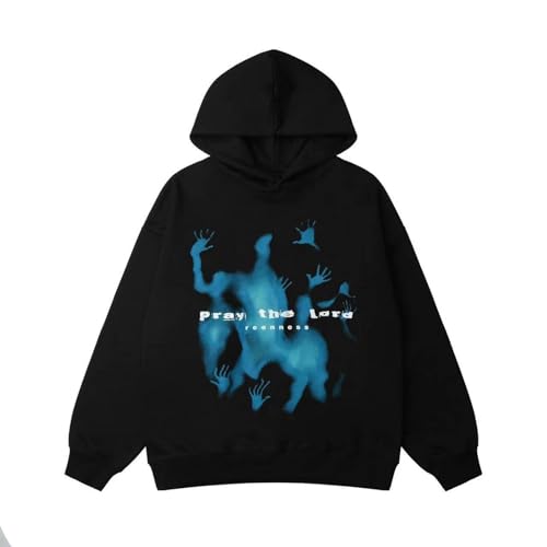 Generisch 2024 Hoodie Damen Winter Round Neck Long Sleeve Hooded Print Loose Sweater Sale,Hip Hop Street Sports Sweatshirt Übergröße Lose Pullover Sweatshirts mit Kapuze Y2K Teenager Sport Tops von Generisch