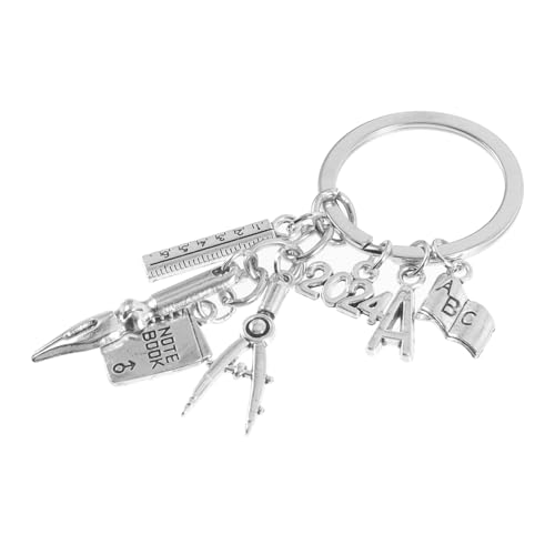 Generisch 2024 Schlüsselanhänger Serge Buch Book Keychain Decor Dekoration Key Chain Ringe Männer Gold Gestell Charme Schlüsselaccessoires für Damen Schlüsselketten des Lehrers Zinklegierung von Generisch