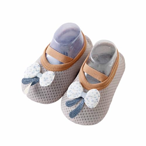 Generisch 2025 Babysocken mit Sohle, weich, bequem, für Kleinkinder, Jungen Mädchen, 1 Monat bis 4 Jahre, rutschfest, für drinnen draußen, alle Jahreszeiten Klamotten (Grey2, M) von Generisch