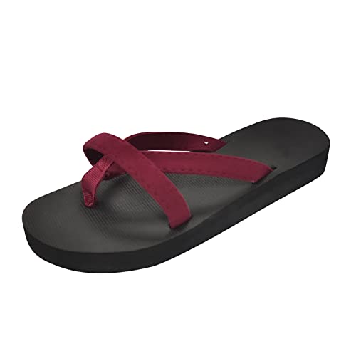 Generisch 2025 Frauen Schuhe Mode Hausschuhe Flache Offene Spitze Pailletten Hausschuhe Sommer Lässige Mode Sandalen Badezimmer (Red, 41) von Generisch