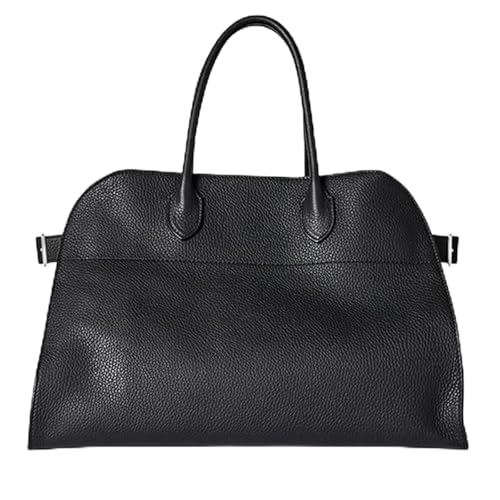 Generisch 2025 Leather Tote Bag for Women, Large Retro Top-Handle Work Bag, Trendy PU Shoulder (Black Texture) von Generisch