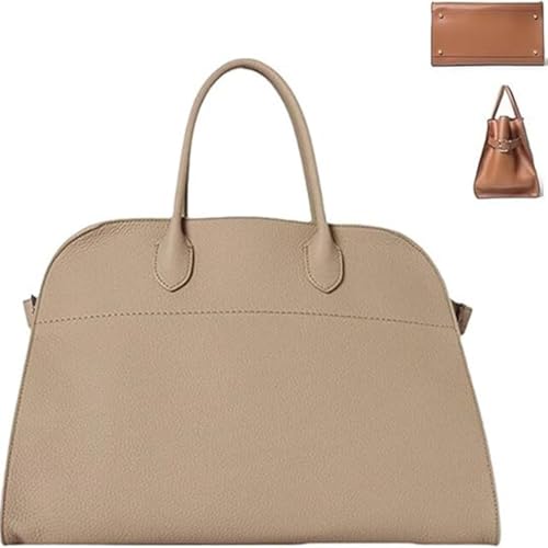 Generisch 2025 Leather Tote Bag for Women,Retro Top Handle Bag Trendy Work PU Leather,Large Capacity Luxury Casual Hobo Purse for Women (Gray lychee pattern) von Generisch