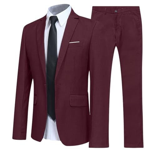 Generisch 2025 - Männlich Slim Fit Business Hochzeit Party Zweiteiler Classic Anzug Herren (XXXXXXL) von Generisch