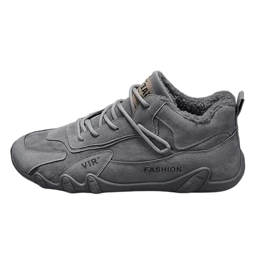 Generisch 2025 Mode-Stil Herren atmungsaktiv bequem Freizeit einfarbig Sport Stiefeletten Kletterschuhe Schuhe Herren Bootsschuhe (Grey, 41) von Generisch