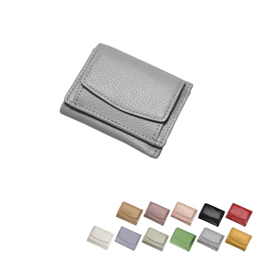 Generisch 2025 Neue Mini-Geldbörse für Damen, RFID-blockierendes Kartenetui mit Münzfach (Gray-Blue,One Size) von Generisch