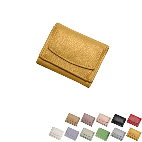 Generisch 2025 Neue Mini-Geldbörse für Damen, RFID-blockierendes Kartenetui mit Münzfach (Yellow,One Size) von Generisch