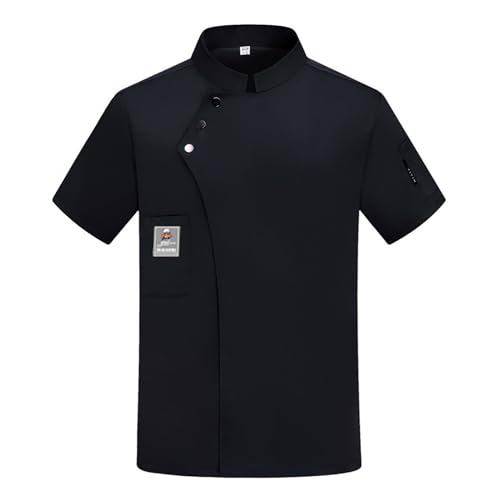 Generisch 2025 - Unisex Herren Chef Mantel Jacke Frauen Küche Restaurant Kochen Arbeit Chef Uniformen Hemd Tops Schwarze Herrenstrickjacke (Black, XL) von Generisch