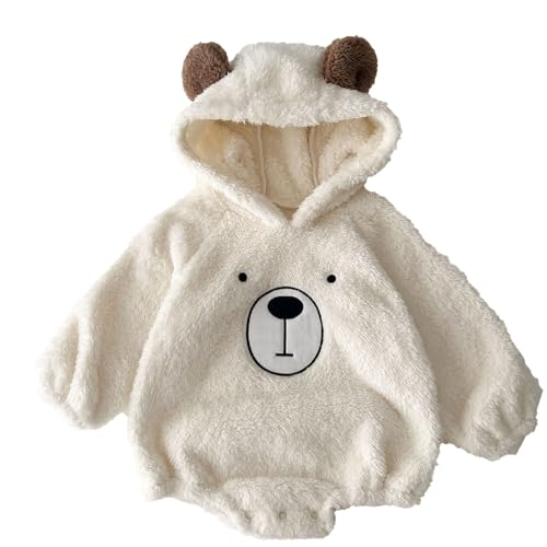 Generisch 2025 | Warme Winter Baby Jungen Mädchen Kleidung Stickerei Mit Strampler Langarm Body Neugeborenen Bis Kleinkind (Beige 0-6 Months) von Generisch