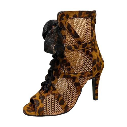 Generisch 2026 10 Cm Ferse Schlanke High Heel Party Frauen Schuhe High Heels Chunky Heels Mode Schuhe Weiße Sandalen Damen Mit Absatz (Brown, 39) von Generisch