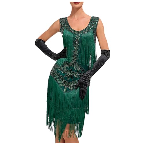 Generisch 20er Jahre Kostüm Damen 1920er Vintage 20er Jahre Kleid mit Fransen Ärmellos Rundhals Flapper Kleid Karneval Fasching Party Cocktailkleid Frauen Retro Quasten 1920s Kleider Faschingskostüm Generisch 20er Jahre Kostüm Damen 1920er Vintage 20er Jahre Kleid mit Fransen Ärmellos Rundhals Flapper Kleid Karneval Fasching Party Cocktailkleid Frauen Retro Quasten 1920s Kleider Faschingskostüm von Generisch