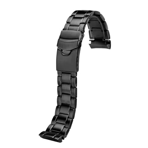 Generisch 22mm Edelstahl Armband Metall Uhrenarmband Schnellverschluss Armband Ersatz Uhrenzubehör(B-Black) von Generisch