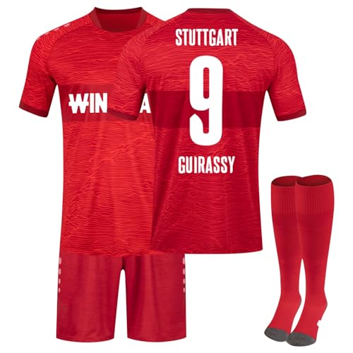 Generisch 23/24 VfB Stuttgart Neue Fußball Trikots Shorts Socken Set, Hause/Auswärts Stuttgart Trikot Fussball Trainingsanzug für Kinder Erwachsene, Trikot Fussball Jungen Herren von Generisch