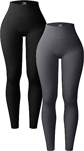 Generisch 2-teilige Damen-Yoga-Leggings mit hoher Taille, weiche sportliche Bauchkontrollhose, weiche Workout-Yoga-Hose, reguläre und Übergröße (Farbe : E, Größe : S) von Generisch