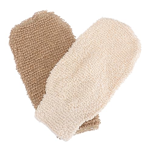 Generisch 2st Badehandschuhe Peeling-duschhandschuh Oberflächenspray Spa-reinigungshandschuh Sprühen Duschhandschuhe Peeling Für Frauen Duschhandschuh, Handtuch Schrubben Sieb Betäuben Brown von Generisch