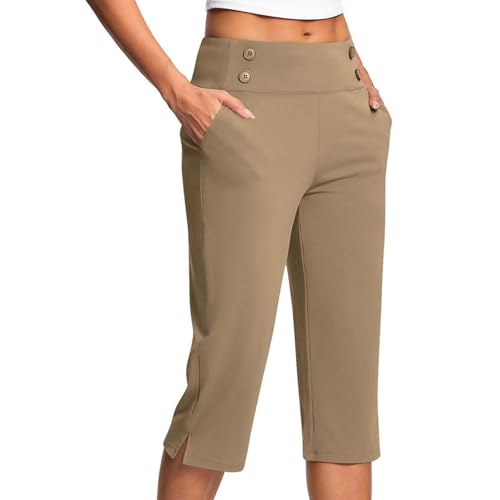 Generisch 3/4 Hose Damen Elegante Caprihose für Damen Yoga Leggings Hohe Taille Stretch Golf-Caprihose Nahtlose Lang Sporthose Sommer Golfhose mit Taschen Bauchkontrolle Yogahose Arbeit Freizeit Generisch 3/4 Hose Damen Elegante Caprihose für Damen Yoga Leggings Hohe Taille Stretch Golf-Caprihose Nahtlose Lang Sporthose Sommer Golfhose mit Taschen Bauchkontrolle Yogahose Arbeit Freizeit von Generisch