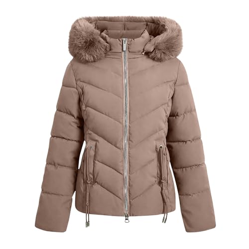 Generisch 3 In 1 Jacke Damen Puffer Jacke Winter Winterjacke Warm Wintermantel Steppmantel Leicht Steppjacke Übergangsjacke Kurz Pufferjacke Daunenjacke Mantel Outdoor Damen Strickjacke Lang von Generisch
