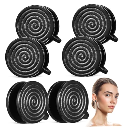 Generisch 3 Paare Kreative Ohrclips Spiralohrringe Piercing Ohrklemme für Damen Leichte und Hypoallergene Ohrringe im Klassischen Design Schwarz von Generisch