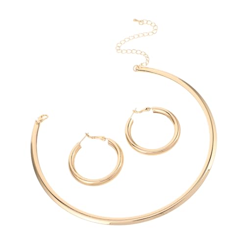 Generisch 3 Stück Teiliges Boho Schmuckset Damen Große Kreisförmige Creolen Minimalistische Choker Halskette in Gold Hippie Ohrringe für Geburtstag Party Alltag und Festliche Anlässe Generisch 3 Stück Teiliges Boho Schmuckset Damen Große Kreisförmige Creolen Minimalistische Choker Halskette in Gold Hippie Ohrringe für Geburtstag Party Alltag und Festliche Anlässe von Generisch