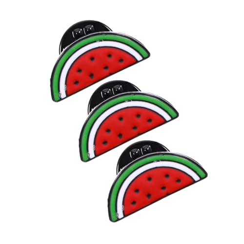 Generisch 3 Stück Wassermelonen Broschennadeln Für Jacken Süße Anstecknadel Kleiderbrosche Clip Süße Rucksack Anstecknadeln Wassermelonenform Brosche Schal Clip Wassermelonen von Generisch