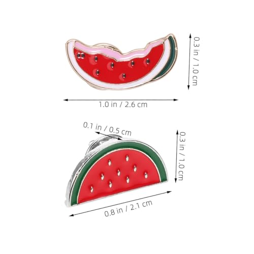 Generisch 3 Stück Wassermelonen broschen Anstecknadeln aus Leichtem Verschleißfestem Legierungs material Modische Kleidungssicherer Pin für Cardigan Pullover Kleid Schal Vielseitige von Generisch