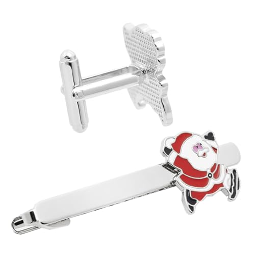 Generisch 3 Stück Weihnachts-krawattenklammern mit Mini Santa Claus Motiv Stilvolle Herren-accessoires für Festliche Anlässe Passend zu Jedem Anzug und Krawattenstil von Generisch