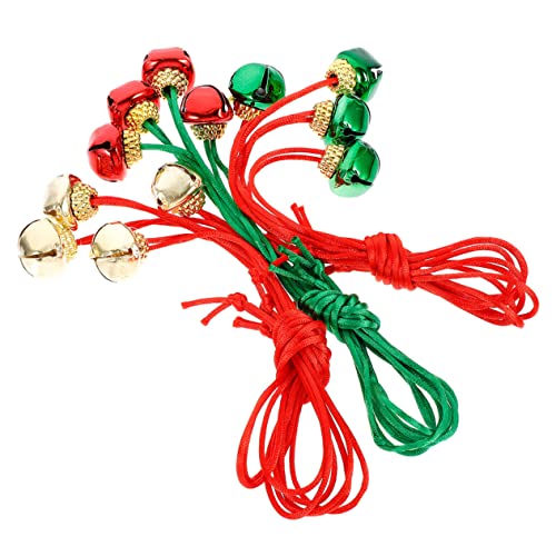 Generisch 36 Stück Teiliges Weihnachtsglöckchen Halsketten aus Robustem mit und Grünem Band Langlebige Weihnachtsbaumschmuck Anhänger Kompakt und Dekorativ für Festliche Weihnachtsdeko von Generisch