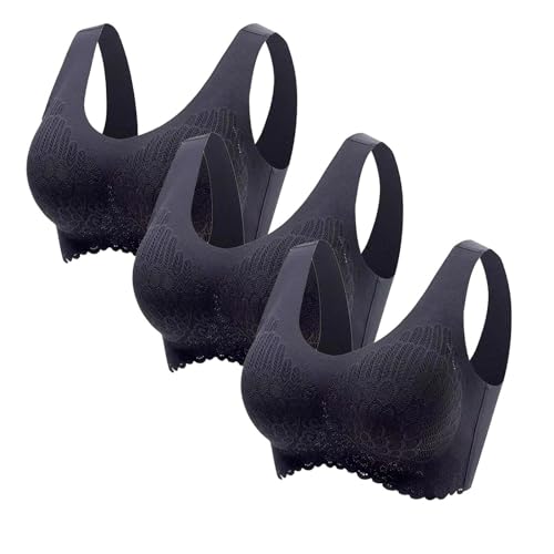 Generisch 3er Pack BHS Damen Ohne BüGel BH - Einfarbig Stretch Bustier Klassische Bequem Bra Spitzen-BHS Halt WohlfüHl-BH FüR Sport Und Alltag Generisch 3er Pack BHS Damen Ohne BüGel BH - Einfarbig Stretch Bustier Klassische Bequem Bra Spitzen-BHS Halt WohlfüHl-BH FüR Sport Und Alltag von Generisch