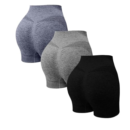 3er Pack Radlerhose Damen Hohe Taille Shorts Bauchweg Hotpants Kurze Sporthose Leggings Boxershorts Frauen Panties Unterhose Damenunterhosen UnterwäSche FüR Yoga Gym Fitness TäGlich Tragen von Generisch