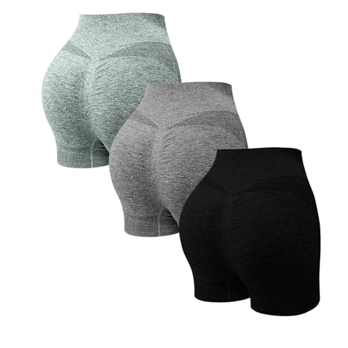 3er Pack Radlerhose Damen Hohe Taille Shorts Bauchweg Hotpants Kurze Sporthose Leggings Boxershorts Frauen Panties Unterhose Damenunterhosen UnterwäSche FüR Yoga Gym Fitness TäGlich Tragen von Generisch