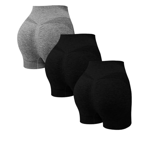 3er Pack Radlerhose Damen Hohe Taille Shorts Bauchweg Hotpants Kurze Sporthose Leggings Boxershorts Frauen Panties Unterhose Damenunterhosen UnterwäSche FüR Yoga Gym Fitness TäGlich Tragen von Generisch