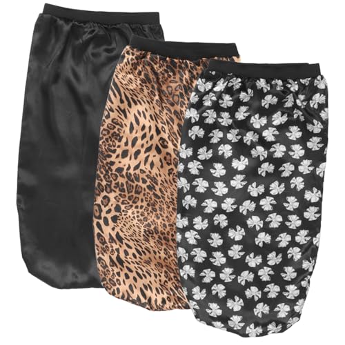 3 Stücke Haar Satin Bonnets Schlaf Kappen Für Frauen Mädchen Weiche Bequeme Schlaf Hüte Elastische Band von Generisch