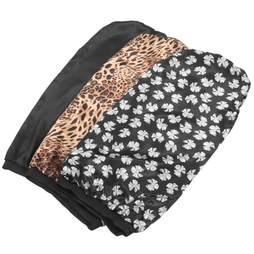 Generisch 3st Lange Duschhaube Schlafen Haarhaube Kappen Geflochtene Kappe Mütze Binden Hauben Zöpfe Wickelhut Für Lange Haare Bequeme Schlafmützen Damen Badehut Elastisch Motorhaube Satin von Generisch