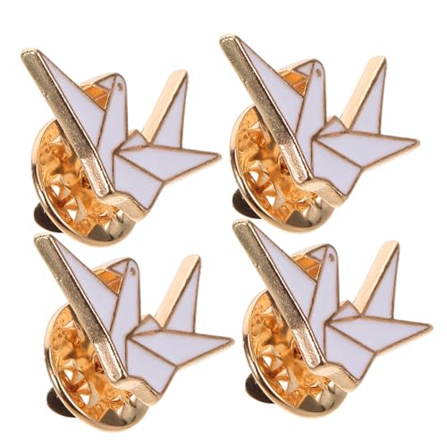 Generisch 4 Stück Brosche Für Mädchen Broschennadel Originelle Anstecknadel Aus Metall Origami Origami Schmuck Ästhetische Anstecknadeln Anstecknadel Für Kleidung von Generisch