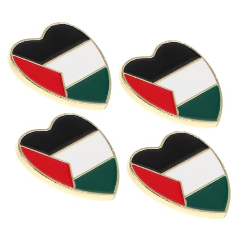 Generisch 4 Stück Broschenabzeichen Flagge Anstecker Schlüsselanhänger Flaggen Anstecker Herbstabzeichen Button von Generisch