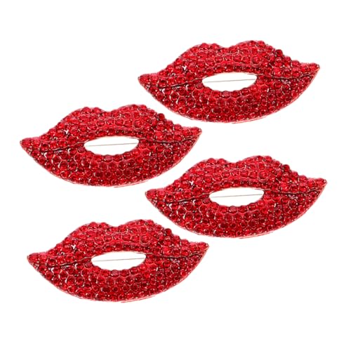 Generisch 4 Stück Damen Legierungs Anstecknadeln für Kleider Jacken Schals Valentinstag Schmuck für Stilvolle Anlässe von Generisch