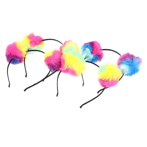 Generisch 4stücke Plüsch Ball Haarband Bunte Haarschmuck Für Kostümpartys Und Talentshows Chic Und Für von Generisch