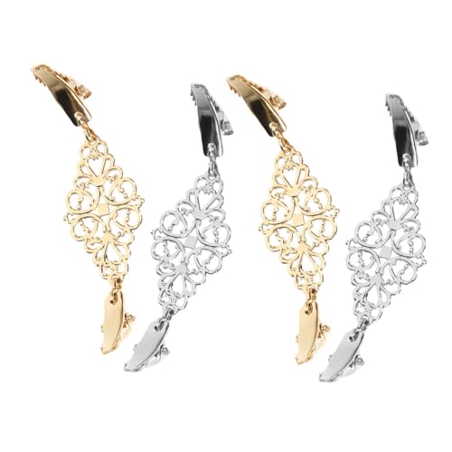 Generisch 4 Stück Retro -Kleidungsklammern Schal -Strickjacken -Kragen Clips Pullover-Schal-Clip Hemdkragennadel Schal Pullover Clip Pullover -Clip Schalkragenverschluss Zinklegierung von Generisch