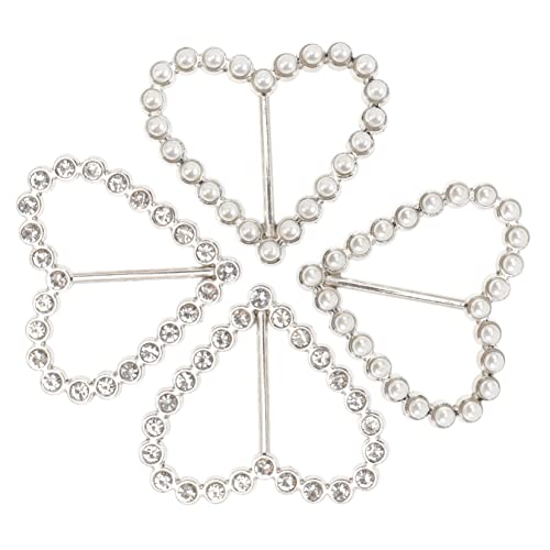 Generisch 4 Stück Teiliges Herzförmige Schalklammern aus Harz Elegante Tuchclips mit Glatter Oberfläche Vielseitige Schmuckspangen Shirts Schals und Hemden Langlebig und Modisch von Generisch