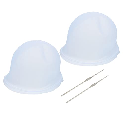 Generisch 4 Stück Teiliges Silikon Haarfärbehut mit Häkelnadeln Wiederverwendbare Färbemütze für Präzises Haarsträhnchen und Einfaches Färben für Zuhause und Salon von Generisch