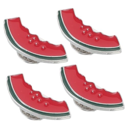 Generisch 4 Stück Wassermelonen emaille brosche Leichtem Zinklegierung Kreative Obst anstecknadeln für Damen Vielseitige Schmuckpins für Cardigans Schals Rucksäcke und Hüte von Generisch