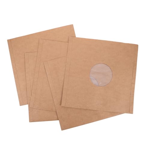 Generisch 5 Stück 12 Schallplattentasche Aus Vinyl Schreibwaren-schreibstift Schutzmünzen Sicherheitsgurtbänder Auslaufsicherer Flaschenverschluss Hardware-federklemmen Papier Light Brown von Generisch