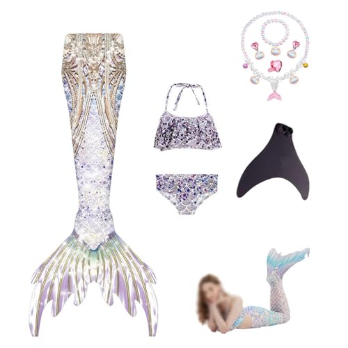 Generisch 5er-Packung Sommerkleidung Mit Ozean-Glitzer-Dekoration Cosplay 𝐁adeanzug 𝐌äDchen,D-130 von Generisch