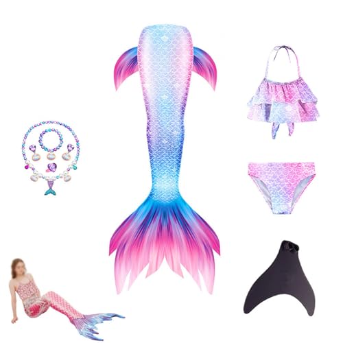 Generisch 5er-Packung Sommerkleidung Mit Ozean-Glitzer-Dekoration Cosplay 𝐁adeanzug 𝐌äDchen,R-140 von Generisch