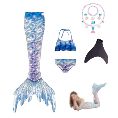 Generisch 5er-Packung Sommerkleidung Mit Ozean-Glitzer-Dekoration Cosplay 𝐁ikini 𝐌äDchen,H-150 von Generisch