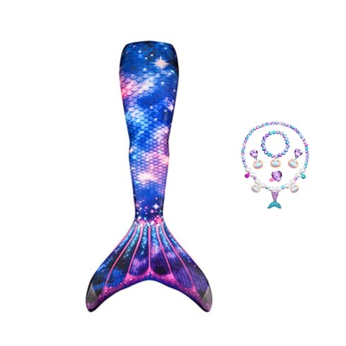 Generisch 5er-Packung Sommerkleidung Mit Ozean-Glitzer-Dekoration Cosplay 𝐁ikini Teenager 𝐌äDchen,meerjungfrauflosse-140 von Generisch