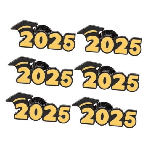 Generisch 6 Stück Graduation Cap Broschen Anstecknadeln für Schul und College Absolventen Geeignet für Schals und Cardigans Elegantes Abzeichen für Außergewöhnliche Leistungen von Generisch